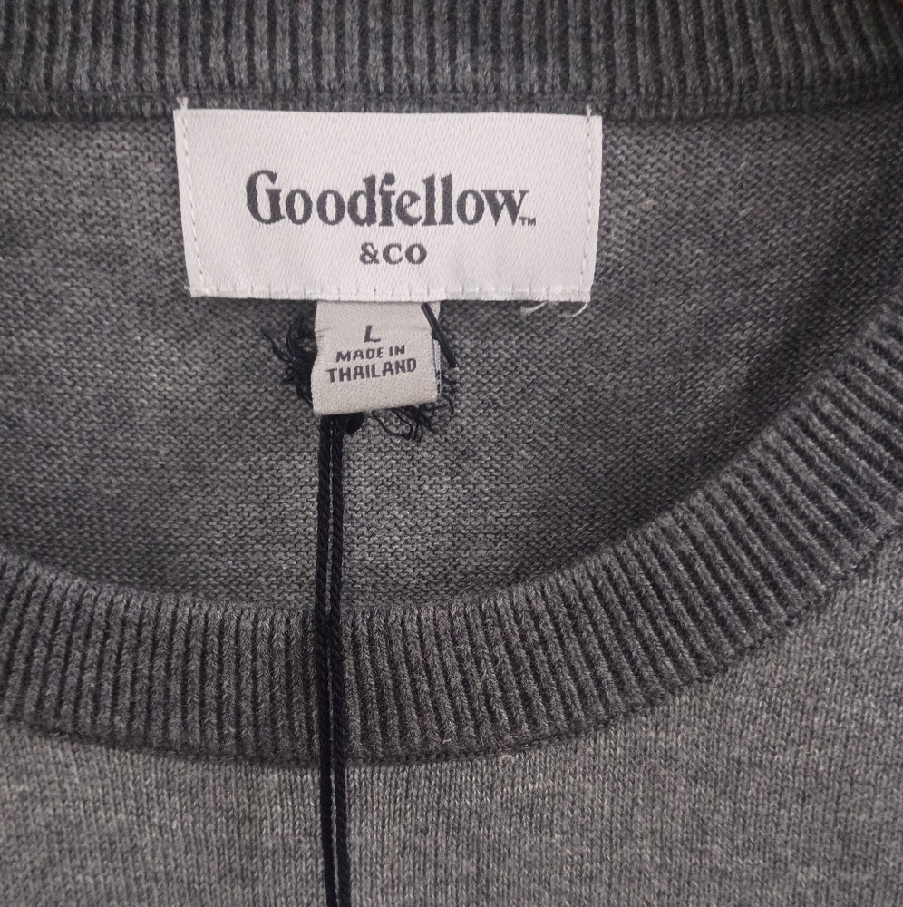 Goodfellow & Co Gray Crewneck Sweater Lightweight Knit - Picture 3 of 6